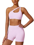 AGYMNX 2 Piece Workout Sets for Women High Waisted Seamless Butt Lifting Shorts Gym Yoga Outfit Stretchy Sports Bra Sets