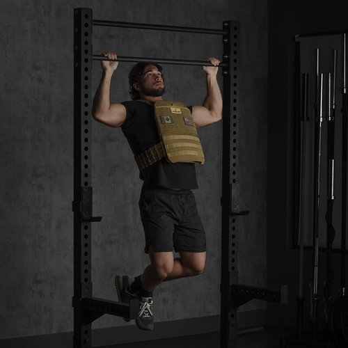 Amstaff Tactical Weighted Vest - Adjustable Weight Vests for Men & Women - Versatile Wearable Weighted Vest for WODs, Workout, Strength and Endurance Training, Running, (Single Vest)