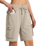 Hugut Women's Hiking Cargo Shorts - Quick Dry, Lightweight Summer Shorts with 6 Pockets | Perfect for Camping & Travel