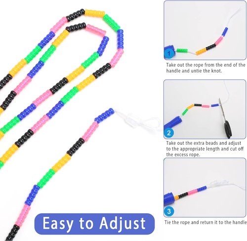 Dutch Jump Rope - 16 FT Adjustable Beaded Skipping Rope for Kids & Adults | Perfect for Outdoor Fitness