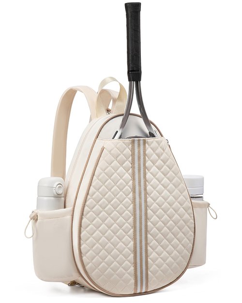 Sucipi Tennis Bag - Quilted Sling Crossbody Backpack, Water Resistant Racket Bag for Women Men, Suitable for Pickleball and Badminton