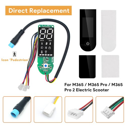 GEARLINTON Dashboard with Cover Assembly for M365 / M365 Pro/Pro 2 Electric Scooter, Circuit Board Replacement for Electric Scooter Parts Accessories (M365 Dashboard-R)