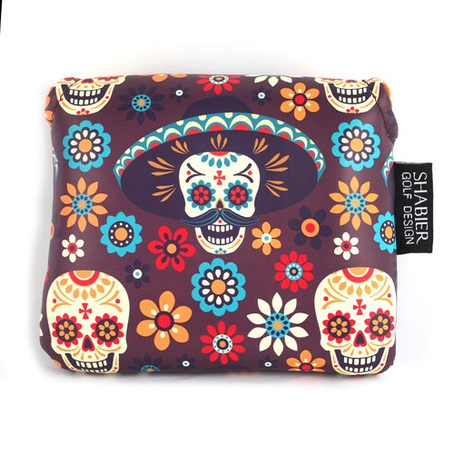 SHABIER Golf Large Mallet Headcover with Day of The Dead Skull Design for Taylormade MySpider X Putter, MySpider Tour Putter