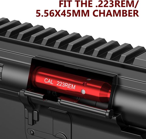 EZshoot Bore Sight Laser - Precision Red Laser Boresighter for 9mm, .223, .30-06, & More | Extra Batteries Included