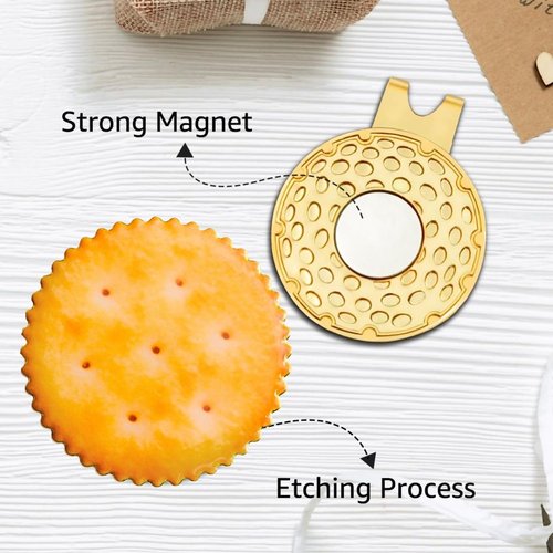 Artpreti Golf Ball Marker with a Standard Magnetic Hat Clip, Funny Golf Ball Marker Hat Clip for Men Women, Premium Golf Gifts for Men Women, Golf Accessories for Golf Lovers (Cracker)