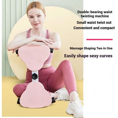 330 lbs Noiseless Anti-Slip Waist Twister Board - Ab Machine with Resistance Bands for Core Exercise & Slimming Waist, Home Gym Equipment Women & Men