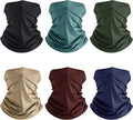 Geyoga UV Protection Cooling Neck Gaiter - 6 Pieces Breathable Scarf for Summer Sun Safety