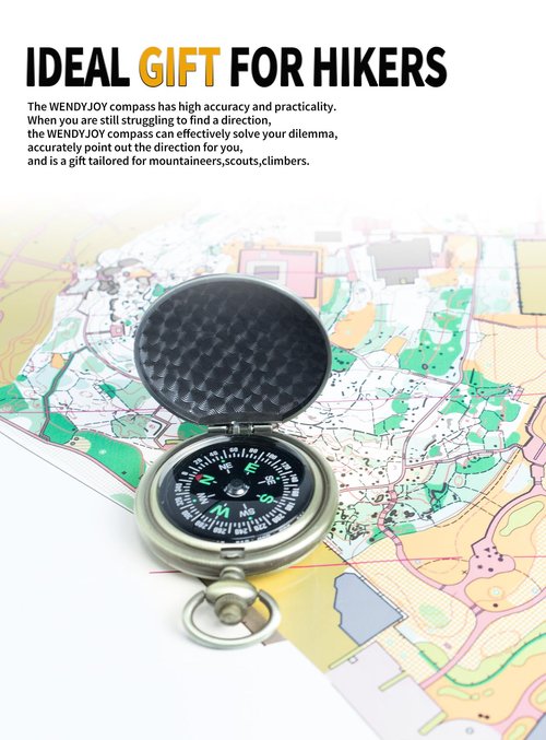 Black Pocket Waterproof Compass Toy Camping Survival Compasses Glow in The Dark Military Survival Gearfor for Hiking, Camping,Backpacking, Outdoor Activities - Best Survival Gifts Pack（Style B）