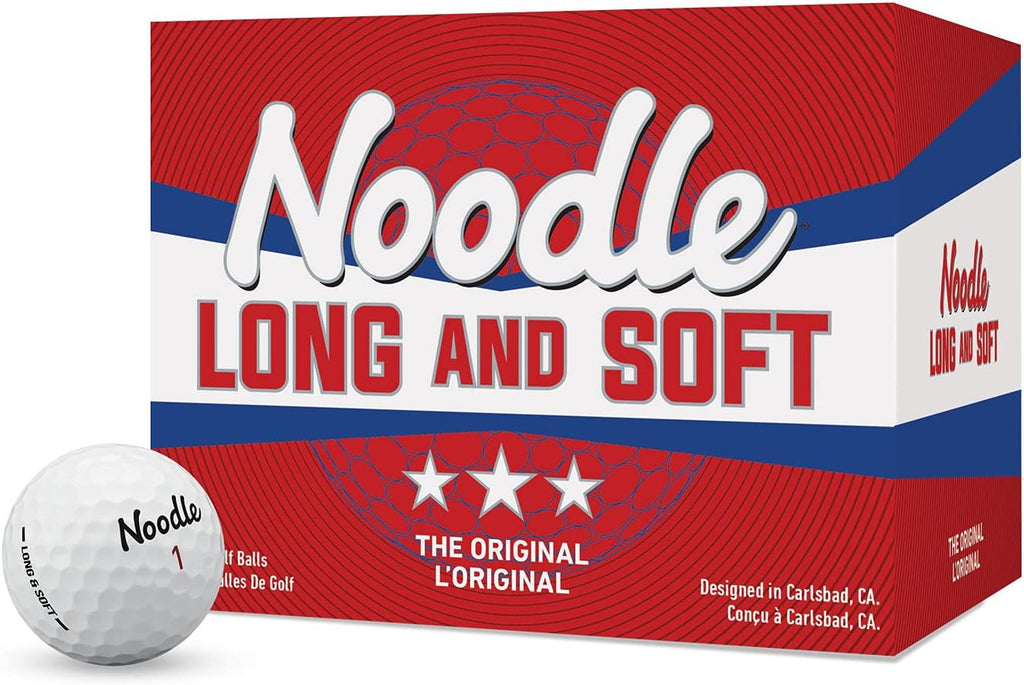 TaylorMade Noodle Golf Balls - Ultra-Soft 34 Compression Core for Enhanced Feel & Spin | Patented Dimple Design