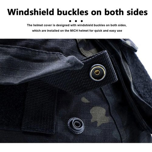 AZB Tactical Airsoft Helmet Cover with Counterweight Bag for MICH 2000 Ver2/ACH Helmet