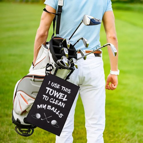 Golf Towel,Printed Funny Golf Towels Microfiber Golf Towels for Golf Bags with Clip Golf Accessories Golf Gifts for Men Golfers Husband Boyfriend Dad Birthday Gifts for Golf Fan,Golf Lover Gift