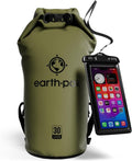 Earth Pak Waterproof Dry Bag - Roll Top Design Keeps Gear Dry for Kayaking | Includes Waterproof Phone Case