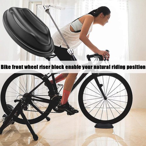 CHOYTONG Bike Front Wheel Riser Block & Quick Release Rear Skewer Kits for Indoor Bicycle Training Replacement Accessories