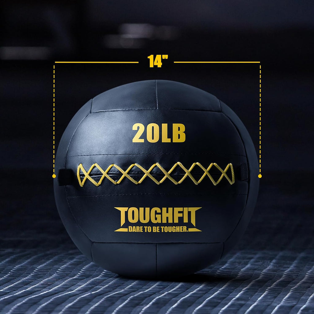 ToughFit Soft Wall Ball - Weighted Medicine Ball for Cardio & Strength Training | Perfect for Cross Training and Partner Toss