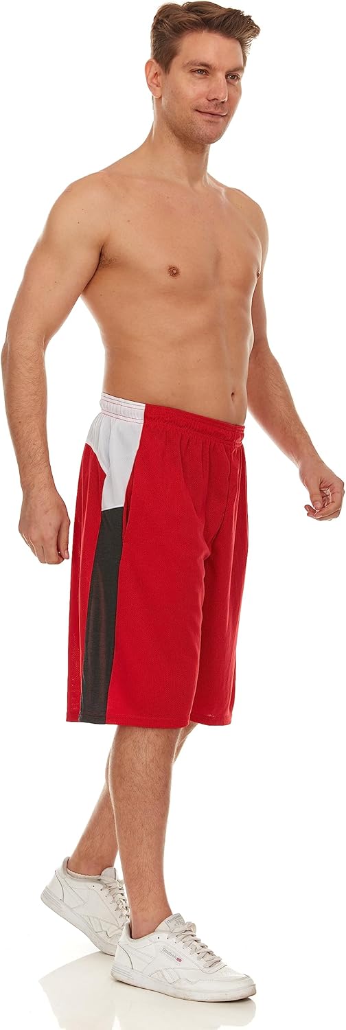 Skiennix Men's Basketball Shorts - Active Athletic Performance Gym Shorts with Pockets | 4 Pack