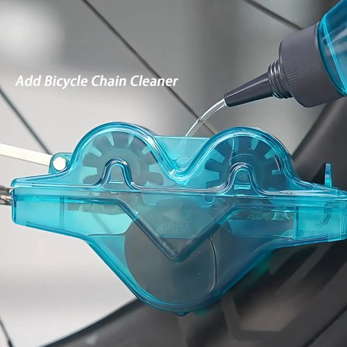 Chooseyo Bike Chain Cleaning Tool, Multi functional chain cleaner Suitable for Mountain Bike, Road Bike,Bicycle Cleaning Brush Tool for Drivetrain (green)