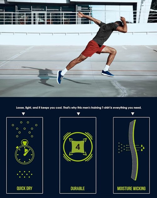 Kinglaman Men's Mesh Workout Shirts - Quick Dry Athletic Short Sleeve T-Shirts | Moisture-Wicking Fabric