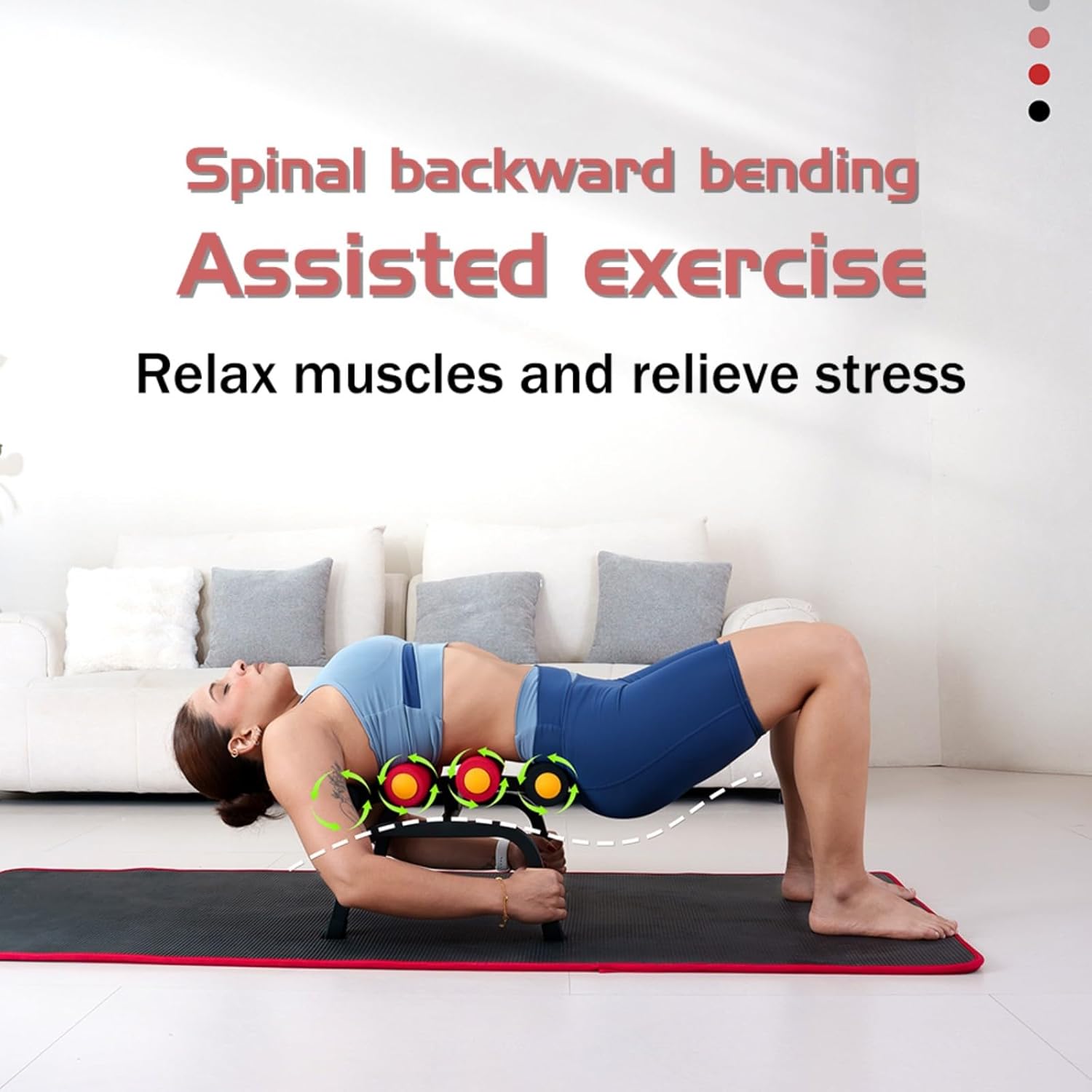 Skiennix Foldable Back Extension Machine - Home Gym Sit-Up Equipment for Glutes & Abs | Resistance Bands Included
