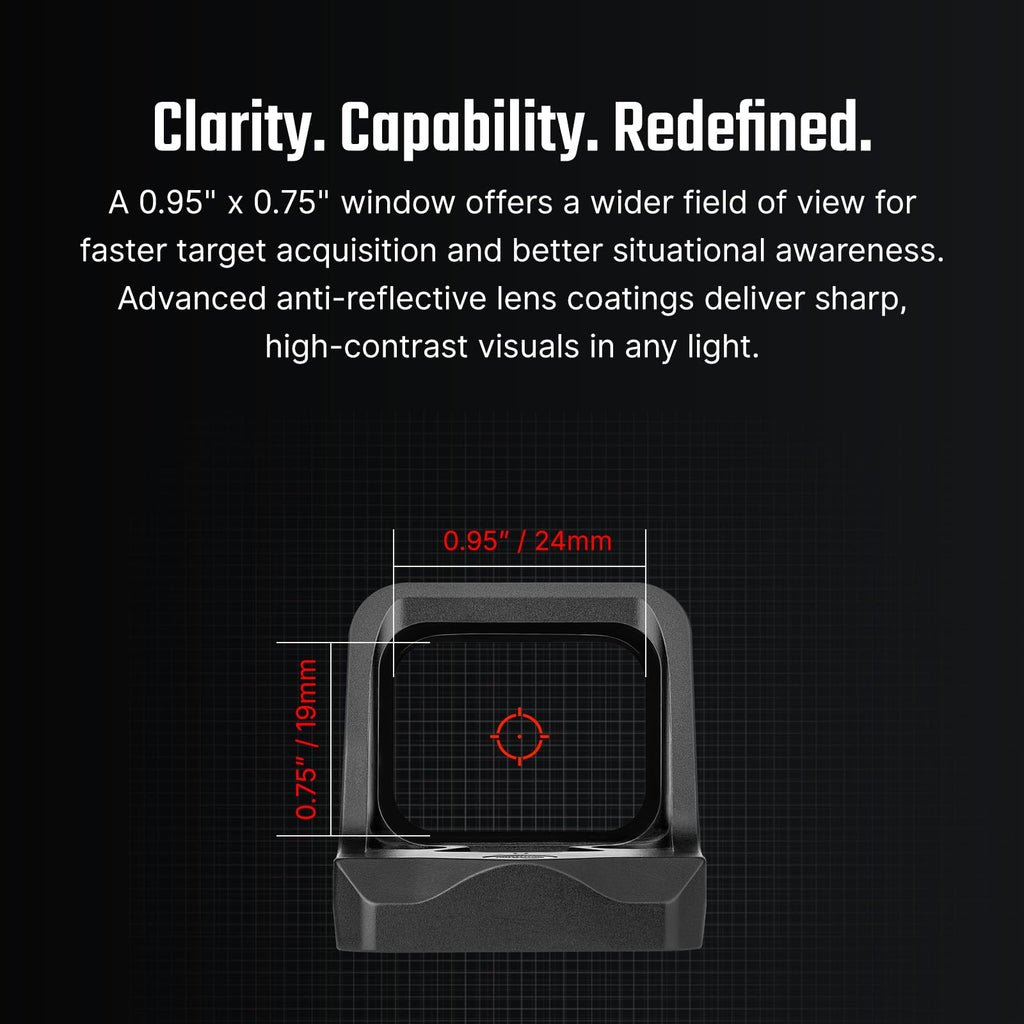 Osight C Micro Red Dot Sight, 3 MOA Dot & 32 MOA Circle Reticle, 407c/507c Footprint Open Reflex Sight, Parallax-Free Durable Sights for Full-Sized Setups