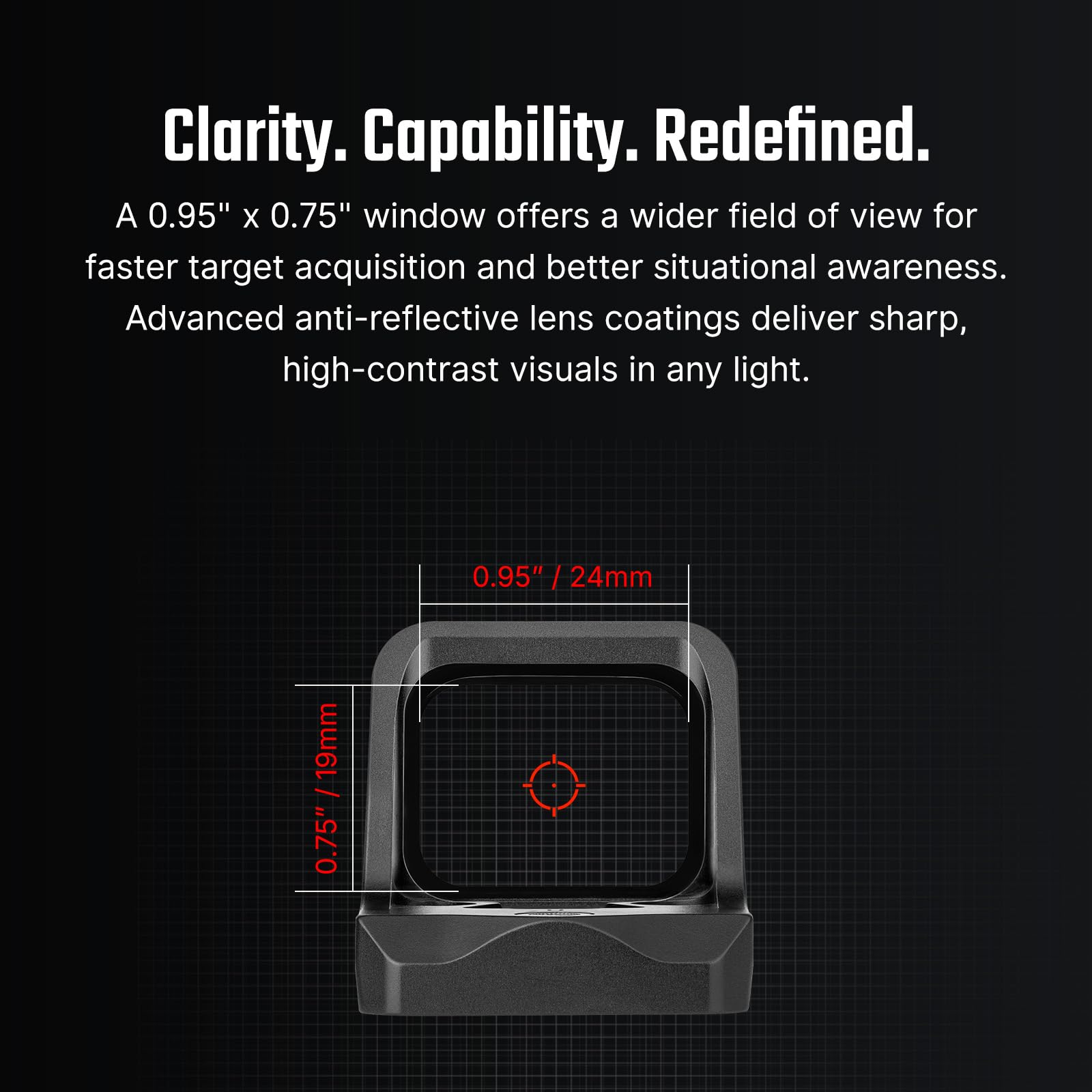 Osight C Micro Red Dot Sight, 3 MOA Dot & 32 MOA Circle Reticle, 407c/507c Footprint Open Reflex Sight, Parallax-Free Durable Sights for Full-Sized Setups