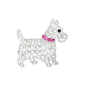 NAVIKA Pink Scottie Dog Golf Ball Marker with Austrian Crystals | Magnetic Hat Clip Included | Dog Themed Golfing Accessory | Gift for Women and Junior Golfers | Puppy Marker