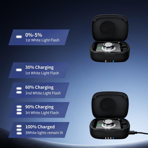 finlusri Wireless Charging Case for Oura Ring gen 4 & gen 3 Charger, 1000mAh Portable Travel Charger Station Fits All-Sized Ring Gen 4 | Gen 3 (Official Charger NOT Included)