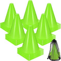 MAQUITA 30 Pack 7-Inch Plastic Traffic Cones - Agility Markers for Soccer, Skating, Football & More