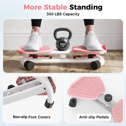 Waist Twister Machine Exercise, Ab Twister Board for Exercise, Waist Twisting Fitness Tool, Core Trainer for Women Belly Fat Loss, Home Gym Workout Equipment, Noiseless, 300 lbs Capacity