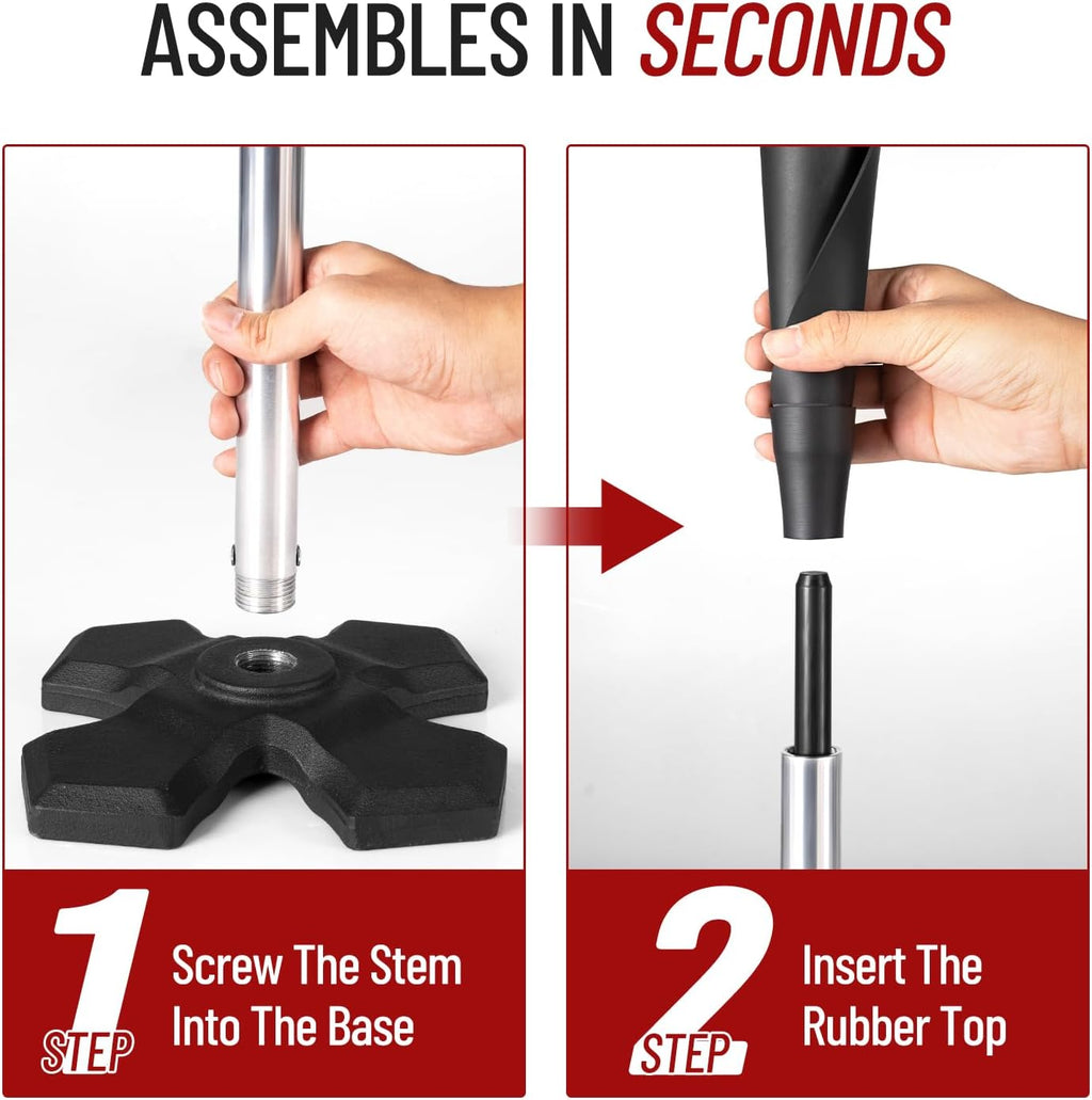Skiennix Portable Baseball & Softball Hitting Tee - Height Adjustable 25-37 Inches, Easy Carry Design