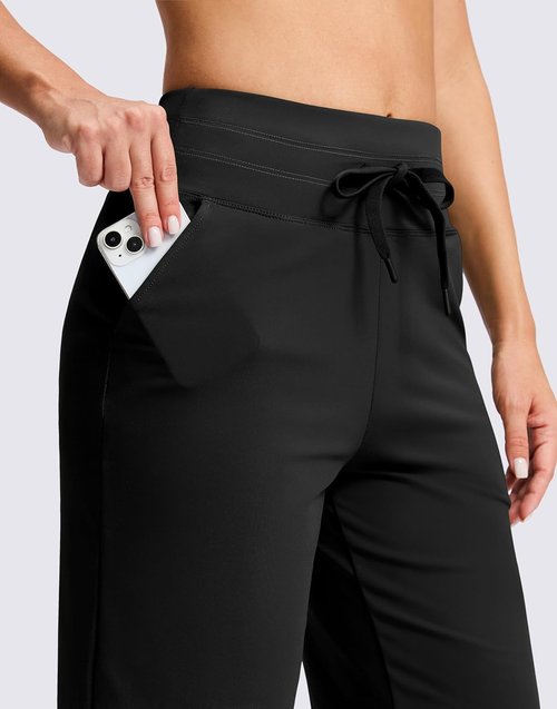 G GRADUAL Bermuda Shorts for Women - High Waisted Knee-Length with Pockets for Athletic Workouts