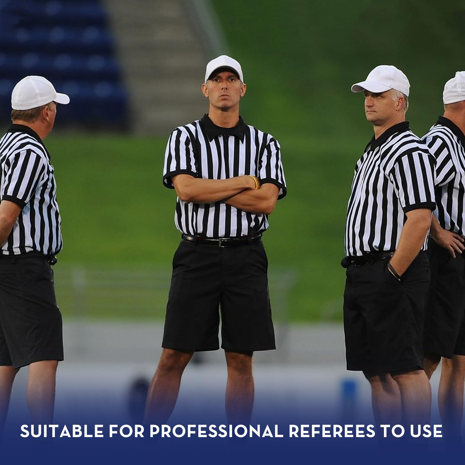 Men’s Referee Shirt Zipper Official Ref Shirt Costume Umpire Jersey for Womens and Mens Basketball Football Halloween Uniform XL
