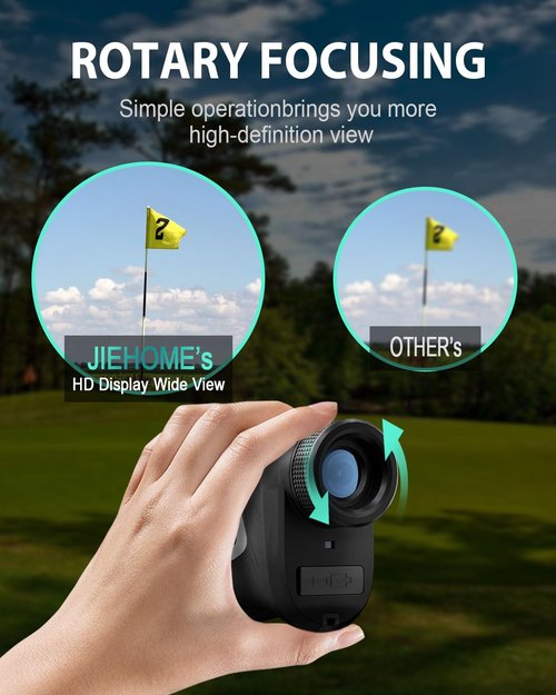 JIEHOME Golf Rangefinder with Slope 1100 Yards Laser Rangefinders Golfing Flag Locking Vibration Rechargeable Range Finder for Hunting/Golfing Professional Golf Accessories for Men Women