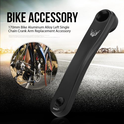 Mountain Bike Crank Arm, Aluminum Alloy Lightweight Durable Left Hand Square Taper 170mm, Bike Crank Component for Mountain Bikers Trail Riders and Commuters