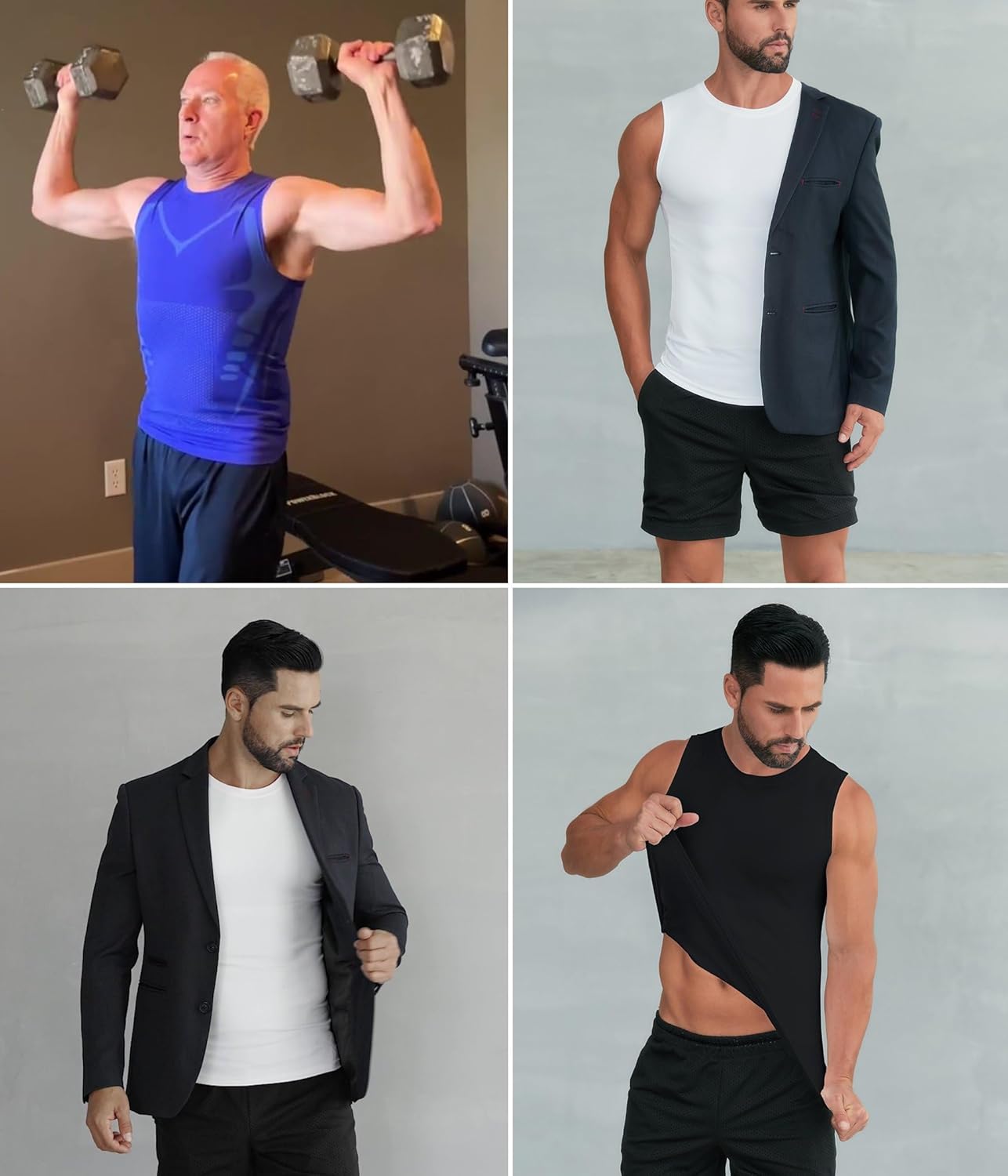 Skiennix Compression Shirt for Men - Slimming Body Shaper Vest with Tummy Control | Crewneck Design
