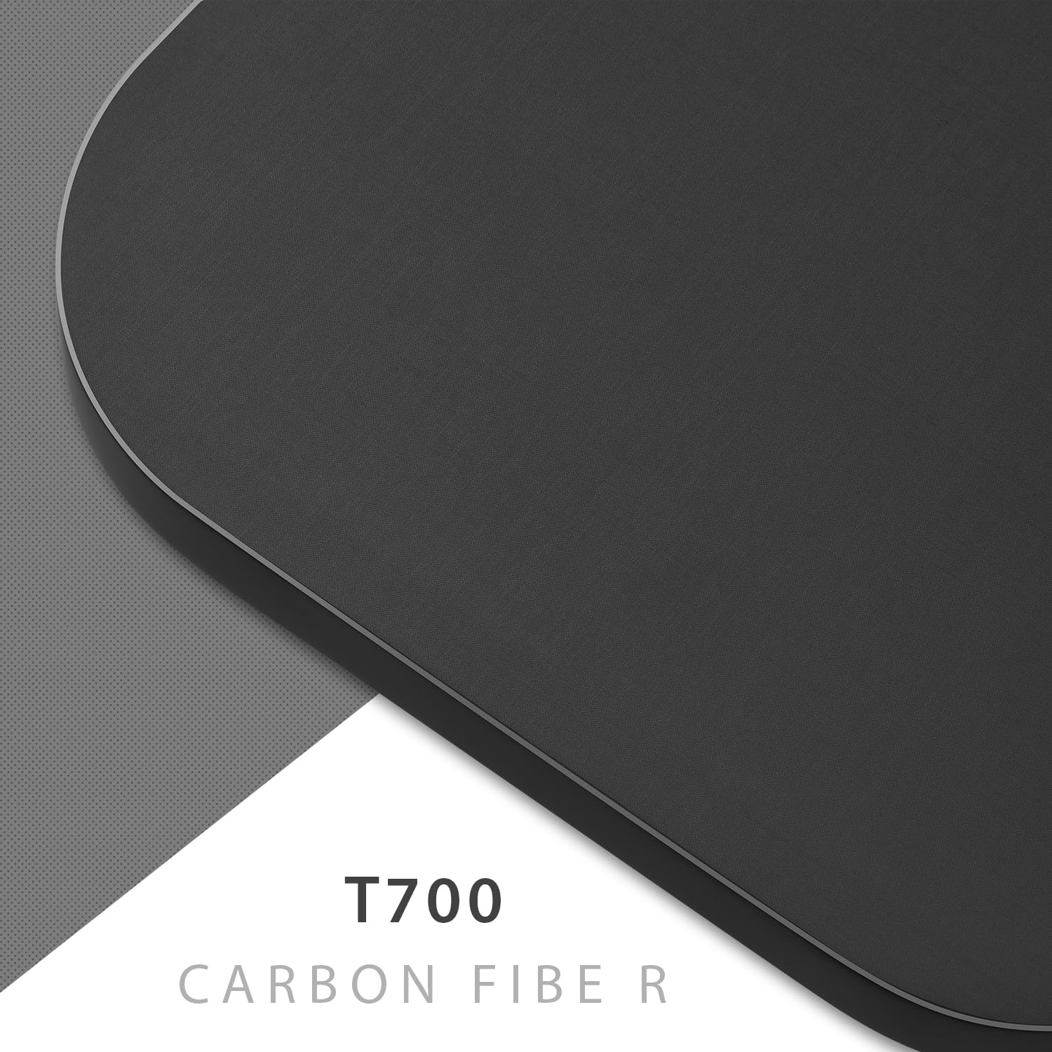 Pickleball Paddle - 16mm T700 Raw Edgeless Carbon Fiber Pickleball Paddle, Great Grit & Spin Rackets Set with Power, Control and Balance, 1 Cover Bag
