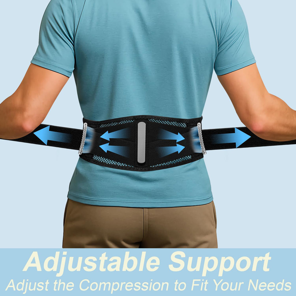 Regine Switzerland Lightweight Back Brace - Breathable Support for Lower Back Pain Relief | Adjustable Lumbar Belt for All-Day Comfort