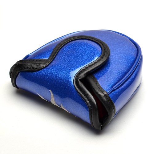 GOOACTION Skull Golf Club Heel Shafted Mallet Putter Cover Magnetic Closure Design Synthetic Leather Putters Headcover Blue