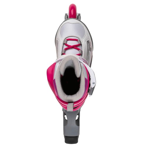 Bladerunner by Rollerblade Phoenix Girls Adjustable Fitness Inline Skate, White and Fuchsia, Junior, Value Performance Inline Skates, Youth Junior 1 to 4