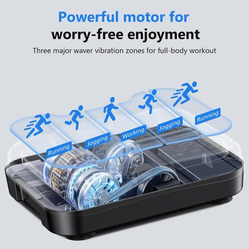 Trekora Vibration Plate Exercise Machine, Vibrating Platform for Lymphatic Drainage Weight Loss, 250 Speeds, Full Body Workout Vibrated Plates Fitness Platform for Home Women Men