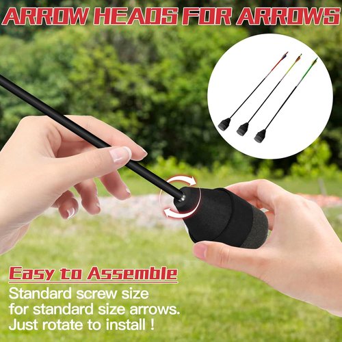 Eyourlife Foam Arrow Tips - 10 Pack Soft Sponge Arrowheads for LARP & Archery Beginners | Ideal for Outdoor Use