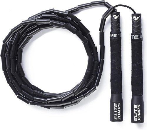 Elite Jumps Beaded Jump Rope - Crossover Design for Effective Workouts | 1” Segmented Rope