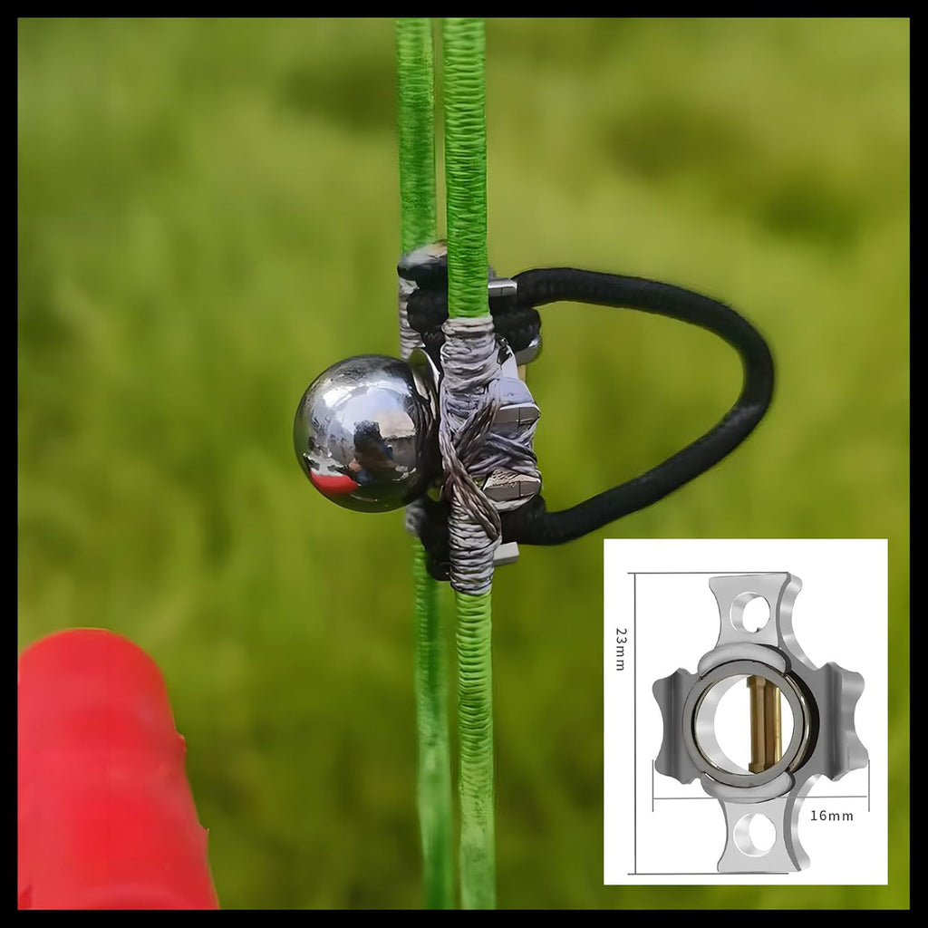 Skiennix Steel Ball Archery D Loop - Dual Purpose Compound Bow Accessory for Precision Shooting