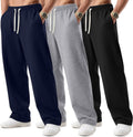 August Alley Big & Tall Men's Sweatpants - Open Bottom Athletic Pants with Drawstring & Pockets