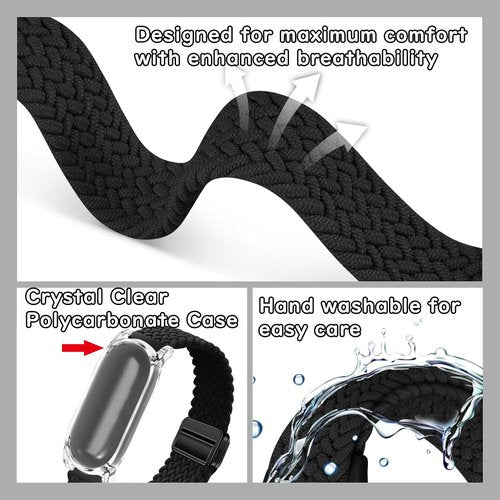 2-in-1 Wristband & Neckband for Plaud NotePin & NotePin S AI Voice Recorder - High-Clarity PC Case & Breathable Magnetic Nylon Strap & Adjustable Neck Strap - Sports, Business, Men & Women (Black)