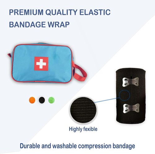 Degasa Elastic Bandage Wrap - Comfortable Support for Ankle, Knee, Wrist & Leg Sprains | 3” W x 5.4 Yards