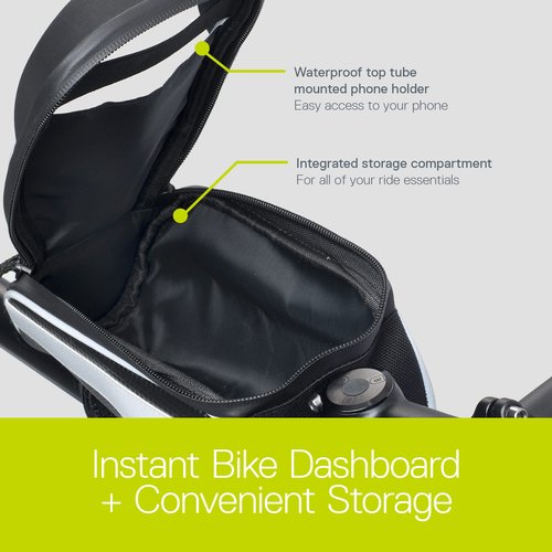 Bike Frame Bag with Waterproof Phone Pouch by Delta Cycle - Top Tube Bike Bag with Bike Phone Mount - Waterproof Handlebar Bag Bike Accessories for Adult Bikes