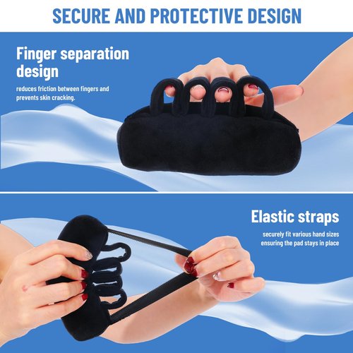TYYIHUA Palm Protector Palm Grips Hand Contracture Cushions with Elastic Band & Finger Sepereter, for Stroke Hand, Arthritis Parkinson Dementia