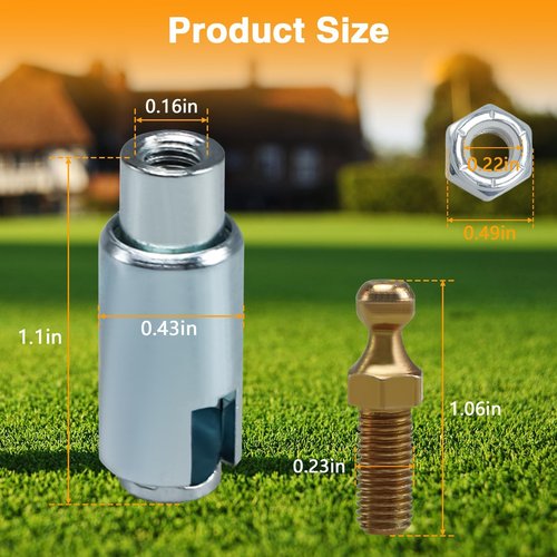 KPALAG Transmission Cable End Ball Stud Kit Compatible with Club Car DS Gas 1984-Up, Precedent 2004-2014 Gas Golf Cart Replace#1012333 1010954