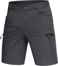 MAGCOMSEN Men's Hiking Cargo Shorts - Lightweight 10" Outdoor Work Shorts with 5 Pockets for Travel