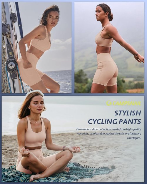 Campsnail Biker Shorts for Women - High Waisted Spandex with Pockets | Tummy Control in 3"/5"/8" Sizes